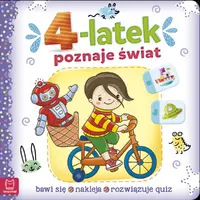 Okładka: 4-latek poznaje świat. Bawi się, nakleja, rozwiązuje quiz