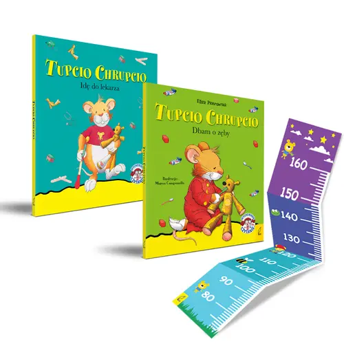 Okładka: Pakiet Tupcio Chrupcio z miarką. Idę do lekarza/Dbam o zęby