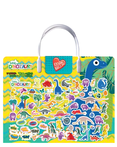 Okładka: Lubię Dinozaury. Kocham naklejać cz. 1 Świat dinków