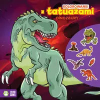 Okładka: Kolorowanki z tatuażami. Dinozaury