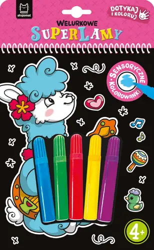 Okładka: Welurkowe superlamy. Dotykaj i koloruj