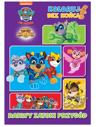 Okładka: Psi Patrol. Koloruj bez końca. Barwy zatoki przygód