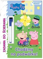 Okładka: Peppa Pig. Zadania do ścierania. Chodźmy na podwórko!