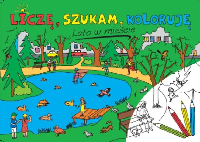 Okładka: Nad wodą. Liczę, szukam, koloruję