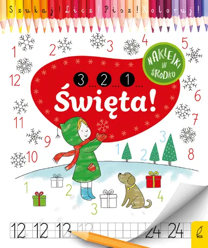 Okładka: 3...2...1... Święta! Szukaj. Licz. Koloruj