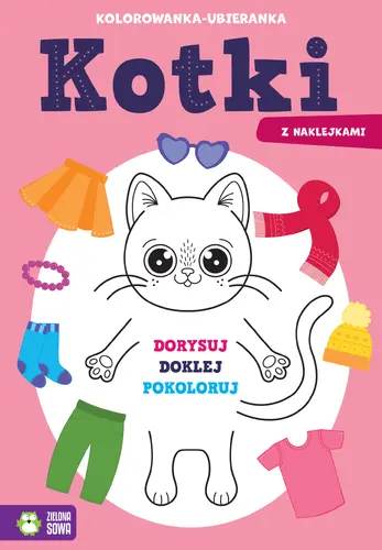 Okładka: Kolorowanka-ubieranka. Kotki
