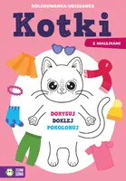Okładka: Kolorowanka-ubieranka. Kotki