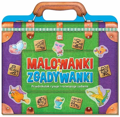 Okładka: Malowanki i zgadywanki. Przedszkolak rysuje i rozwiązuje zadania