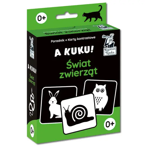 Okładka: A kuku! Świat zwierząt (Karty kontrastowe + poradnik). Kapitan Nauka