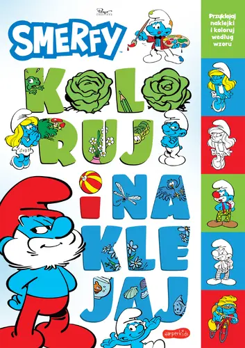 Okładka: Smerfy. Koloruj i naklejaj
