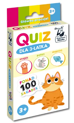 Okładka: Quiz dla 3-latka. Kapitan Nauka
