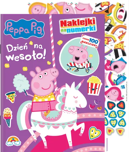 Okładka: Peppa Pig. Naklejki na numerki. Dzień na wesoło