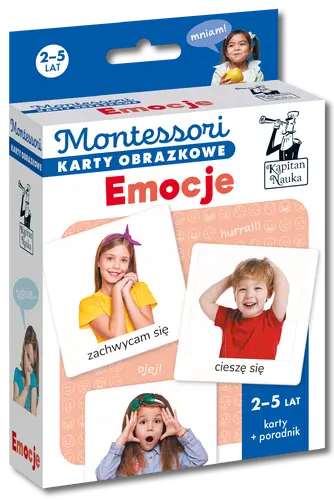 Okładka: Montessori. Karty obrazkowe Emocje (2-5 lat). Kapitan Nauka
