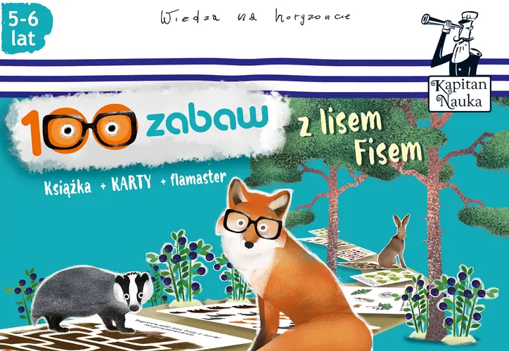 Okładka: 100 zabaw z lisem Fisem (5-6 lat). Nowa edycja