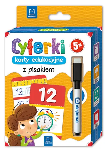 Okładka: Cyferki – karty edukacyjne z pisakiem. 5+