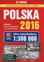 Okładka: Atlas samochodowy Polska 2016 1:300 000