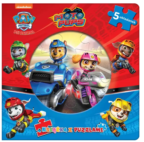 Okładka: Psi Patrol. Książka z puzzlami. Moto Pups