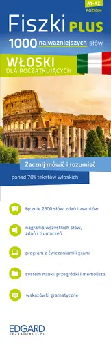 Okładka: Włoski Fiszki PLUS 1000 najważniejszych słów dla początkujących + CD