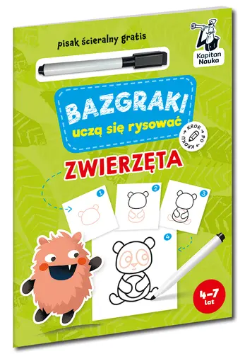 Okładka: Bazgraki uczą się rysować. Zwierzęta. Kapitan Nauka