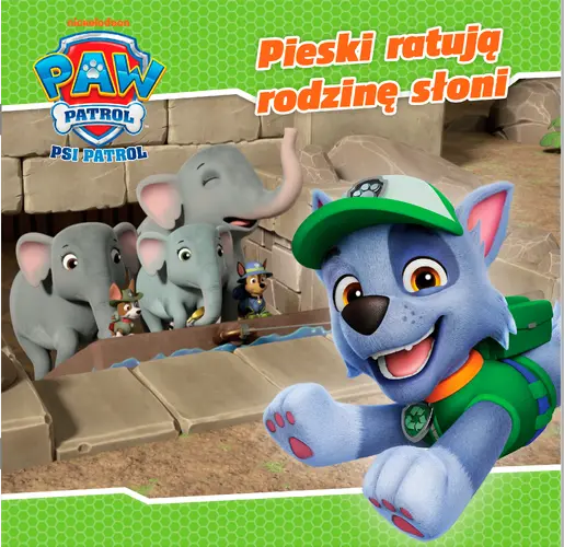 Okładka: Psi Patrol. Story. Pieski ratują rodzinę słoni