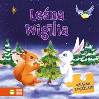 Okładka: Leśna Wigilia. Książka z puzzlami