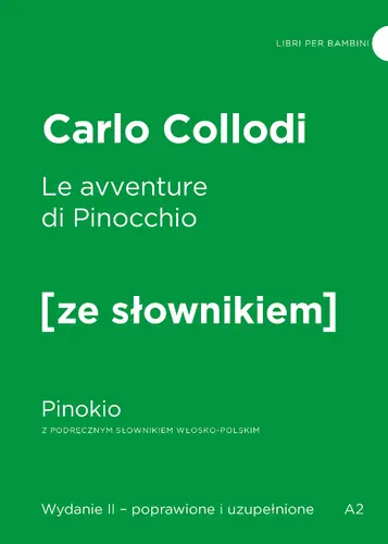 Okładka: Le avventure di Pinocchio / Pinokio z podręcznym słownikiem włosko-polskim