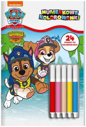 Okładka: Psi Patrol Numerkowe kolorowanki cz. 3 Dino Rescue