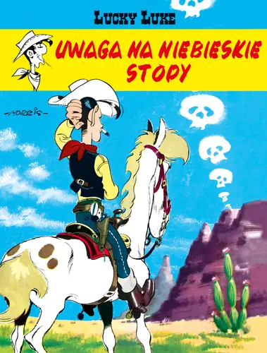 Okładka: Uwaga na Niebieskie Stopy. Lucky Luke