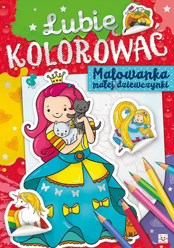 Okładka: Lubię kolorować. Malowanka małej dziewczynki