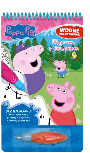 Okładka: Peppa Pig. Wodne kolorowanie. Wyprawy z dziadkiem