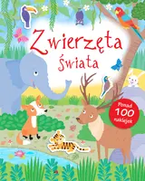 Okładka: ZWIERZĘTA ŚWIATA Poznaję Świat + naklejki