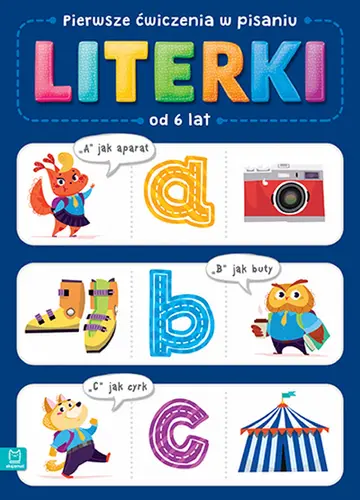 Okładka: Pierwsze ćwiczenia w pisaniu. LITERKI. Od 6 lat