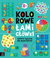 Okładka: Kolorowe łamigłówki. Zadania logiczne dla bystrzaków 8+