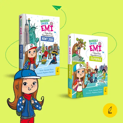 Okładka: Emi i Tajny Klub Superdziewczyn. Dookoła świata. Pakiet 2 tomy