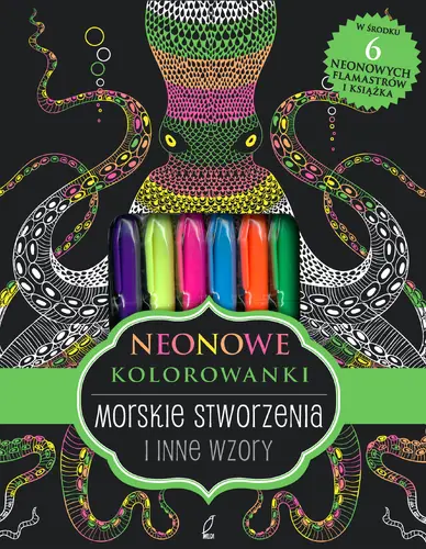Okładka: Neonowa kolorowanka. Morskie stworzenia i inne wzory