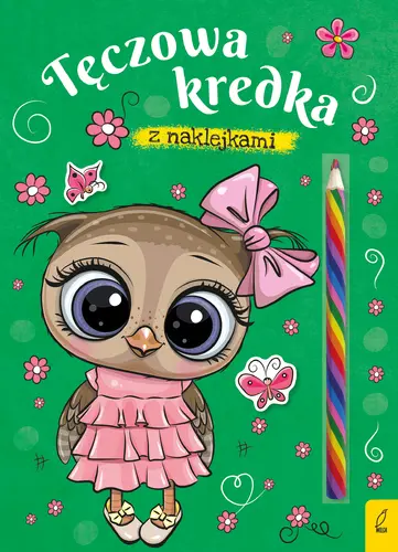 Okładka: Tęczowa kredka. Sówka