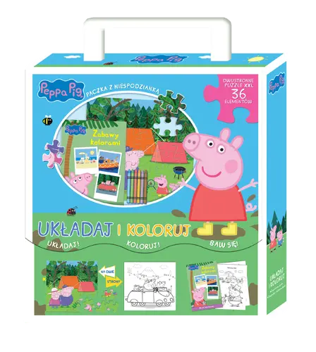 Okładka: Peppa Pig. Układaj i koloruj. Zabawa kolorami