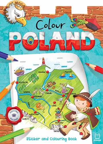 Okładka: Colour Poland. Sticker and Colouring Book for Children