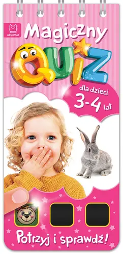 Okładka: Magiczny quiz dla dzieci 3-4 lata. Różowy