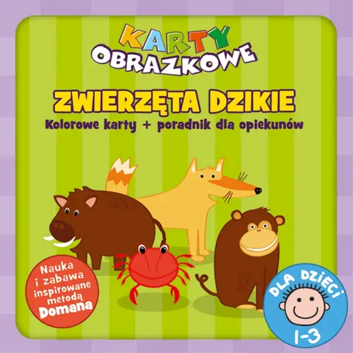 Okładka: Karty obrazkowe dla dzieci - Zwierzęta dzikie