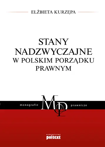Okładka: Stany nadzwyczajne w polskim porządku prawnym