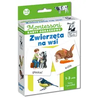 Okładka: Montessori. Karty obrazkowe Zwierzęta na wsi (1-3 lata). Kapitan Nauka