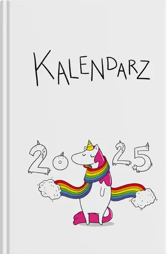 Okładka: Kalendarz z jednorożcami Chatolandia 2025