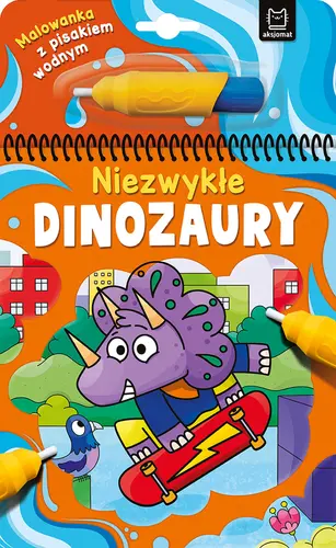 Okładka: Malowanka z pisakiem wodnym. Niezwykłe dinozaury