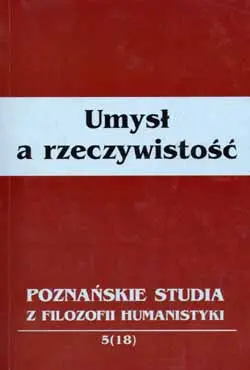 Okładka: Umysł a rzeczywistość