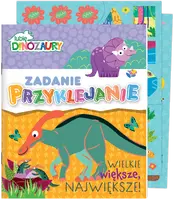 Okładka: Lubię Dinozaury. Zadanie Przyklejanie cz.2 Wielkie, większe, największe!