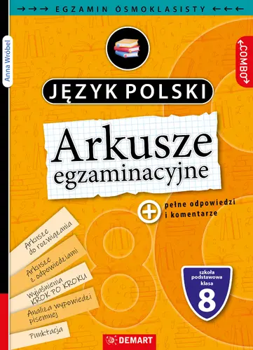 Okładka: Arkusze egzaminacyjne. Język polski. Egzamin ósmoklasisty