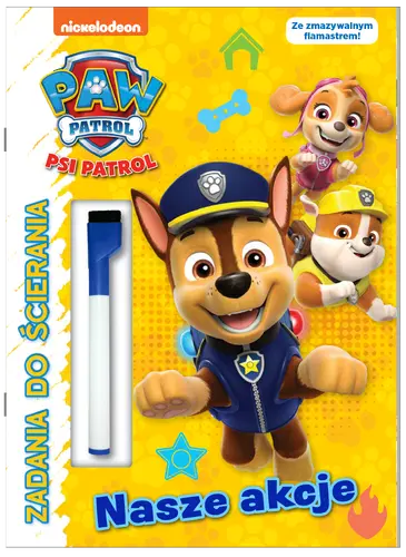 Okładka: Psi Patrol. Zadania do ścierania. Nasze akcje