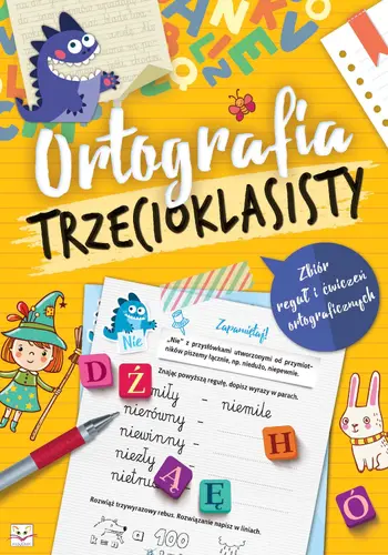 Okładka: Ortografia 3-klasisty. Zbiór reguł i ćwiczeń ortograficznych