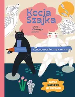 Okładka: Kocia Szajka i ucho różowego jelenia. Kolorowanka z pazurem